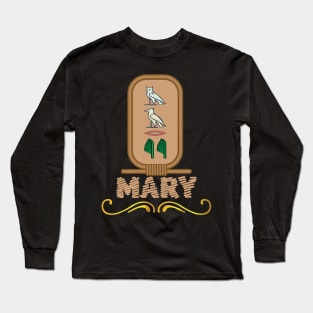 MARY-American names in hieroglyphic letters,  a Khartouch Long Sleeve T-Shirt